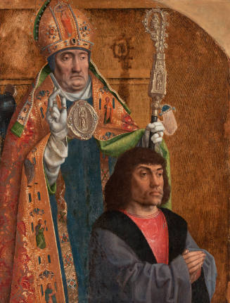 Claude de Toulongeon and his Patron Saint, possibly Saint Claude