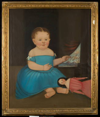 Child in Blue with Doll