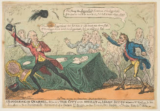 A Loggerhead Quarrel, Between The City and Surrey or, A Grand Set=To between Mr. H-S-, & Sir J-S-, two Honorable Members of a Certain Gt-House, in the Committee Room, on Friday May 20th 1814_