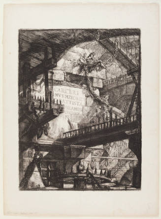 Title plate, Plate 1 from the Prisons (Carceri) series