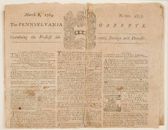 Ornamental design for masthead of The Pennsylvania Gazette