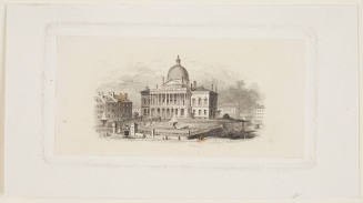 Vignette illustration of the State House, Boston