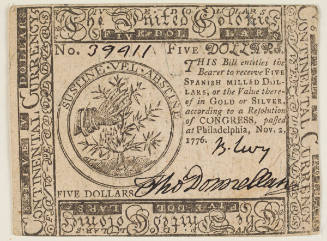 Five Dollar Continental Currency Note