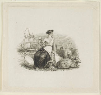 Allegorical Figure with Sheep