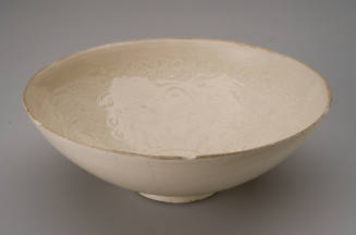 Bowl with Motif of Two Phoenixes and Chrysanthemum Sprays (Northern whiteware: Ding ware)