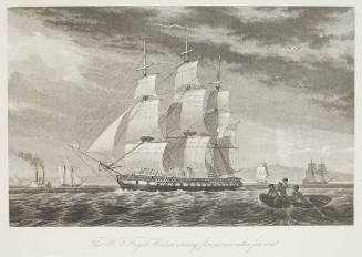 The U.S. Frigate Hudson, Returning from a Cruise with a Fair Wind