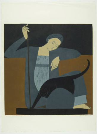 Woman, Cat and String