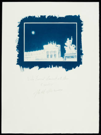 Cyanotype Proof for "Victor Emmanuel Monument with Moon"