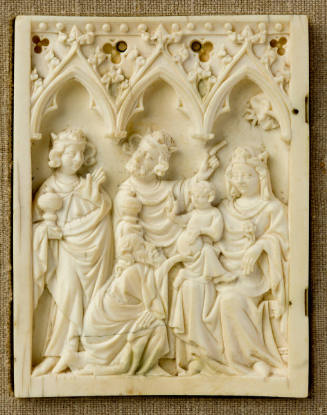 Left half of a diptych: Adoration of the Magi