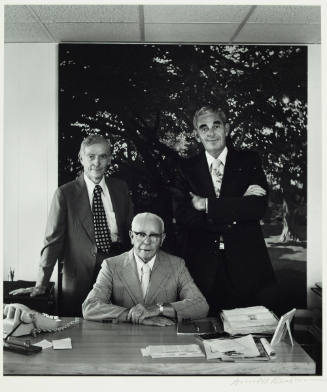 Sidney, Philip, and Ralph Rose in one of the Offices of Fair Discount Department Store