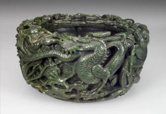 Large Basin with High Relief Design of Five Dragons