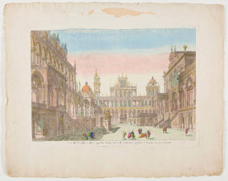 Vue du Vestibule d'un superbe Palais orne de plusieurs genres d'Architecture a Venise