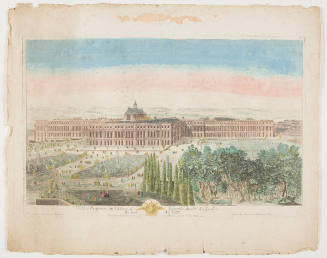 Vue et Perspective du Chateau de Versailles, du cote des Jardins