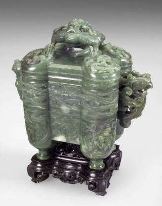 Incense Burner with Lid, in the shape of a Bronze Color-Mixer