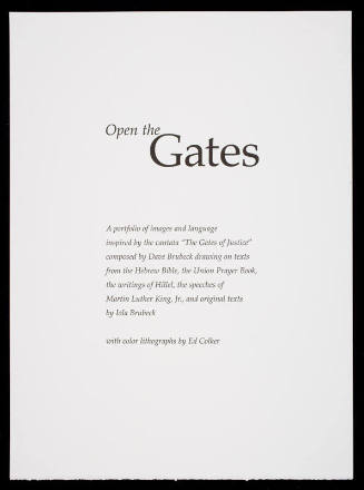 Collophon: Open the Gates