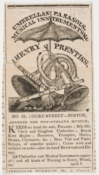 Advertisement of Henry Prentiss