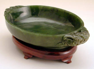 Oval Jade Bowl (one of a pair)