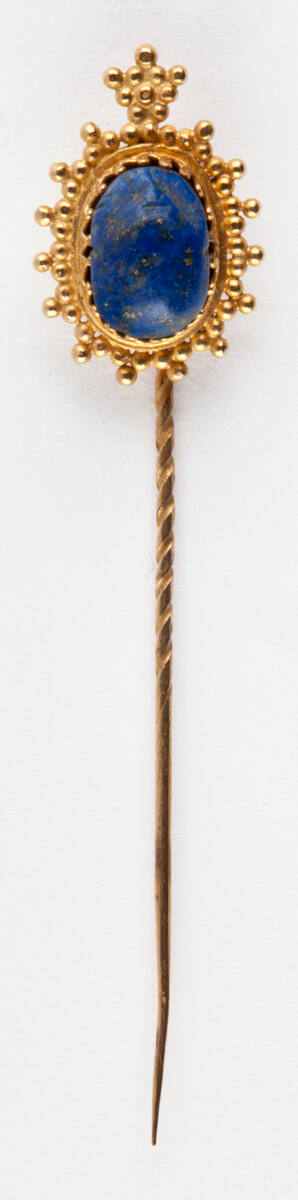 Cravat Pin with Lapis Lazuli Scarab