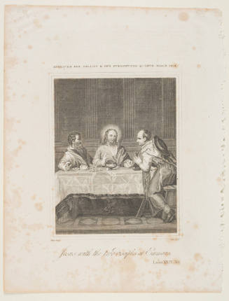 Jesus with the two disciples at Emmaus