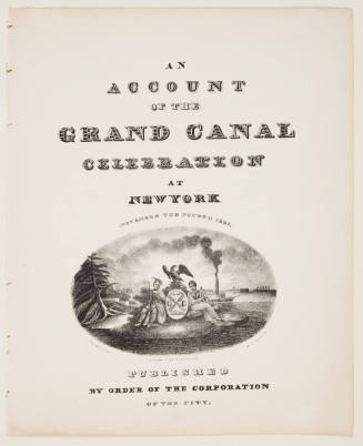 Title page vignette of an account of the Grand Canal Celebration at New York