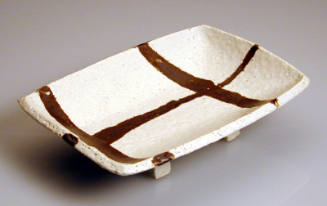 Footed Dish with Abstract Design