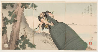 The Strong Man Benkei Drags the Bell of Miidera to the Top of  Mount Hiei