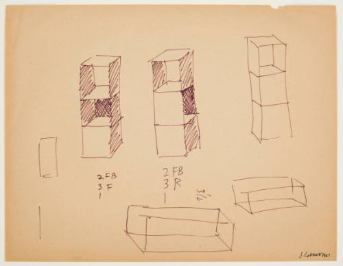 Documentation Drawing: 47 Three-Part Variations On A Cube