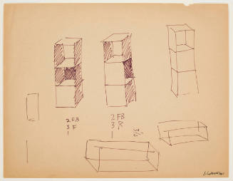 Documentation Drawing: 47 Three-Part Variations On A Cube