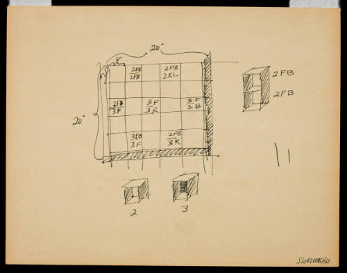 Document Drawing Of Forty-Seven Three-Part Variation On A Cube