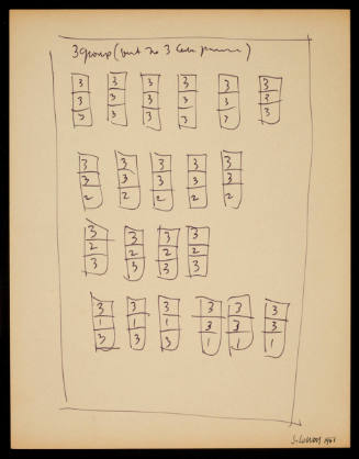 Document Drawing Of Forty-Seven Three-Part Variation On A Cube