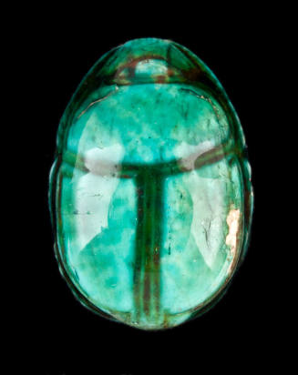 Green Faience Scarab inscribed 'Amenhotep'