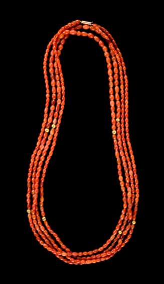 Carnelian and Gold Bead Necklace