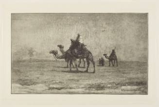 Egyptian landscape with Camel Riders