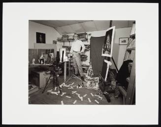 Worcester, MA, December 16, 1990, 1168 Grafton St., John O’Reilly in His Studio (#10)