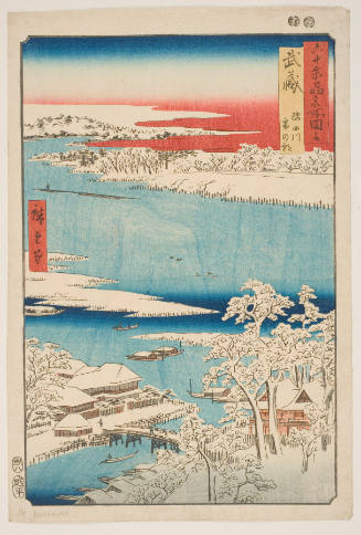 Musashi Province: the Sumida River, Snowy Morning