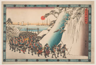 Act XI, Scene 6, The Ronin Marching to the Temple Sangaku-ji