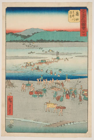 No. 24, Shimada: The Suruga Bank of the Ōi River (Shimada, Ōigawa Sungan)