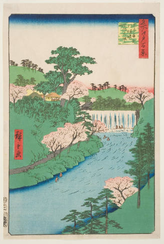Dam on the Otonashi River at Ōji, Popularly Known as “The Great Waterfall” (Ōji Otonashigawa entai, sezoku Ōtaki to tonau)