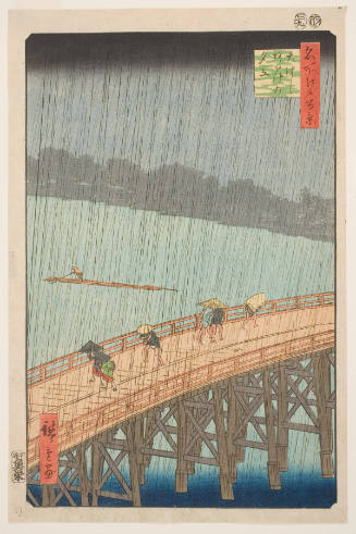 Sudden Shower over Shin-Ōhashi Bridge and Atake (Ōhashi Atake no yūdachi)