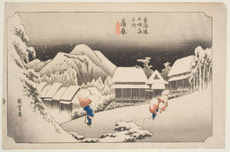Kanbara: Evening Snow (Kanbara, yoru no yuki)