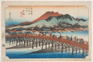 Kyoto: The Great Bridge across the Kamo River at Third Street