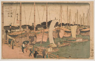 Osaka: The Harbor at Osaka at the Mouth of the Ajikawa