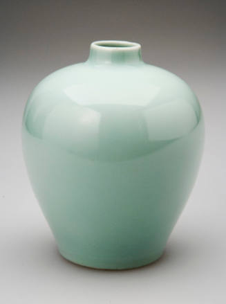 Small Pale Celadon Meiping Vase