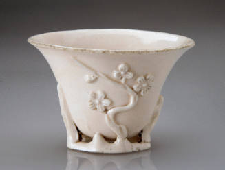 Wine Cup with Applied Plum Blossom Decor (Dehua ware)