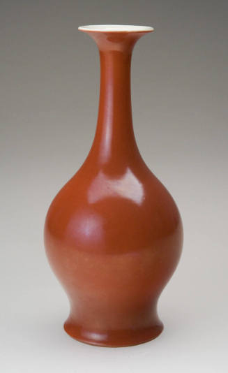 Iron-Red Vase with Flaring Lip