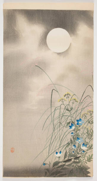 Autumn Grasses, Flowers and Moon